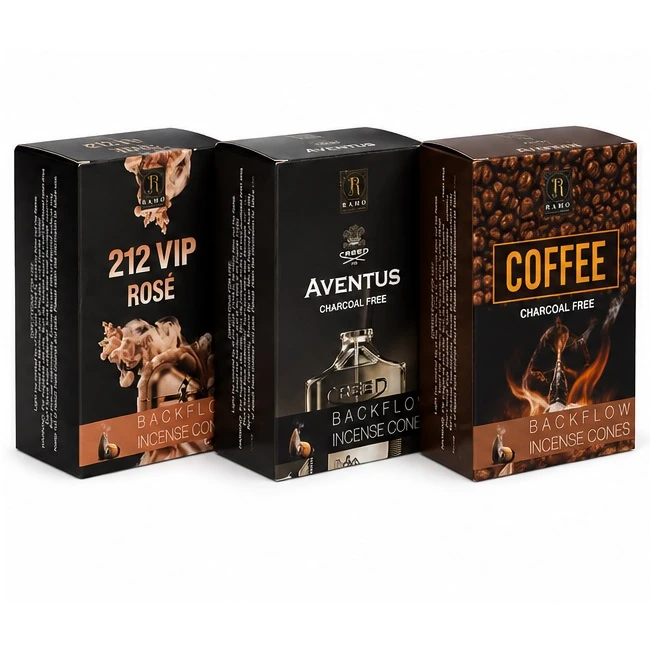 عود رامو مدل آبشاری رایحه قهوه و اونتوس و VIP212 سه بسته 10 عددی