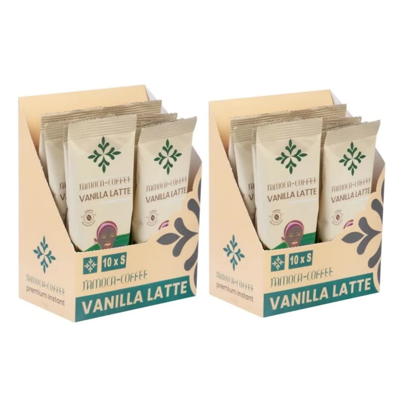 قهوه لاته با طعم وانیل جاموکا - 25 گرم دو بسته 10 عددی