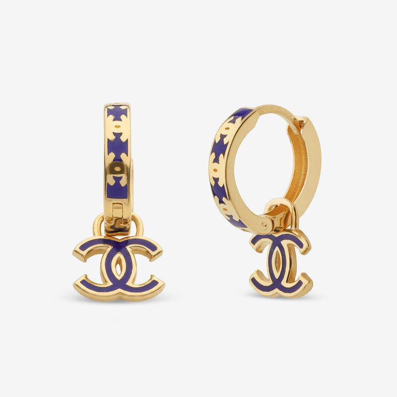 گوشواره حلقه‌ای طلا 18 عیار زنانه گلدم مدل E255013