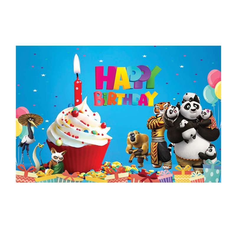 بنر تم تولد طرح پاندای کونگ فوکار کد B-SED_3469