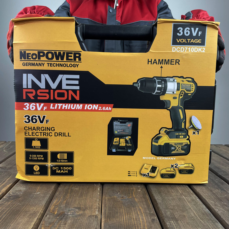 مجموعه 30 عددی دریل پیچ گوشتی چکشی شارژی نئوپاور کد 36v مجموعه 30 عددی دریل پیچ گوشتی چکشی شارژی نئوپاور کد 36v