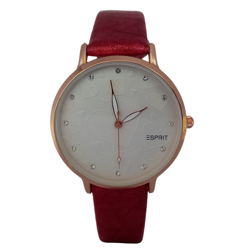 ساعت مچی عقربه ای دخترانه مدل بند چرمی