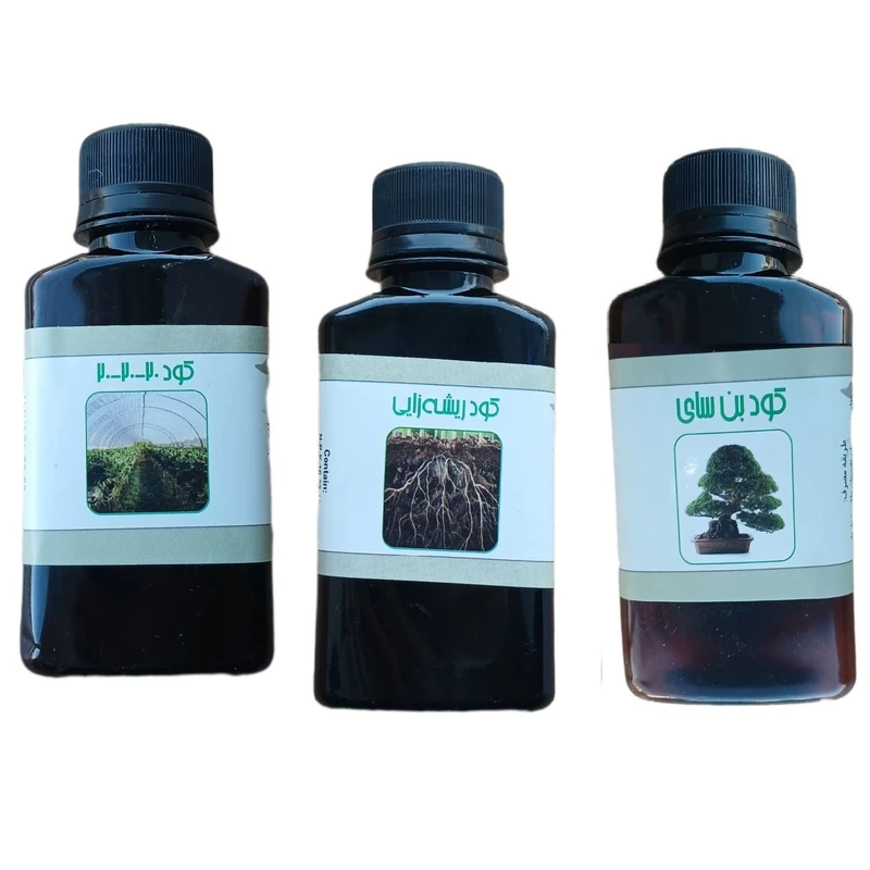 کود مایع کامل سه بیست و بن سای و کود ریشه زایی مدل life drop حجم 110 میلی لیتر بسته 3 عددی