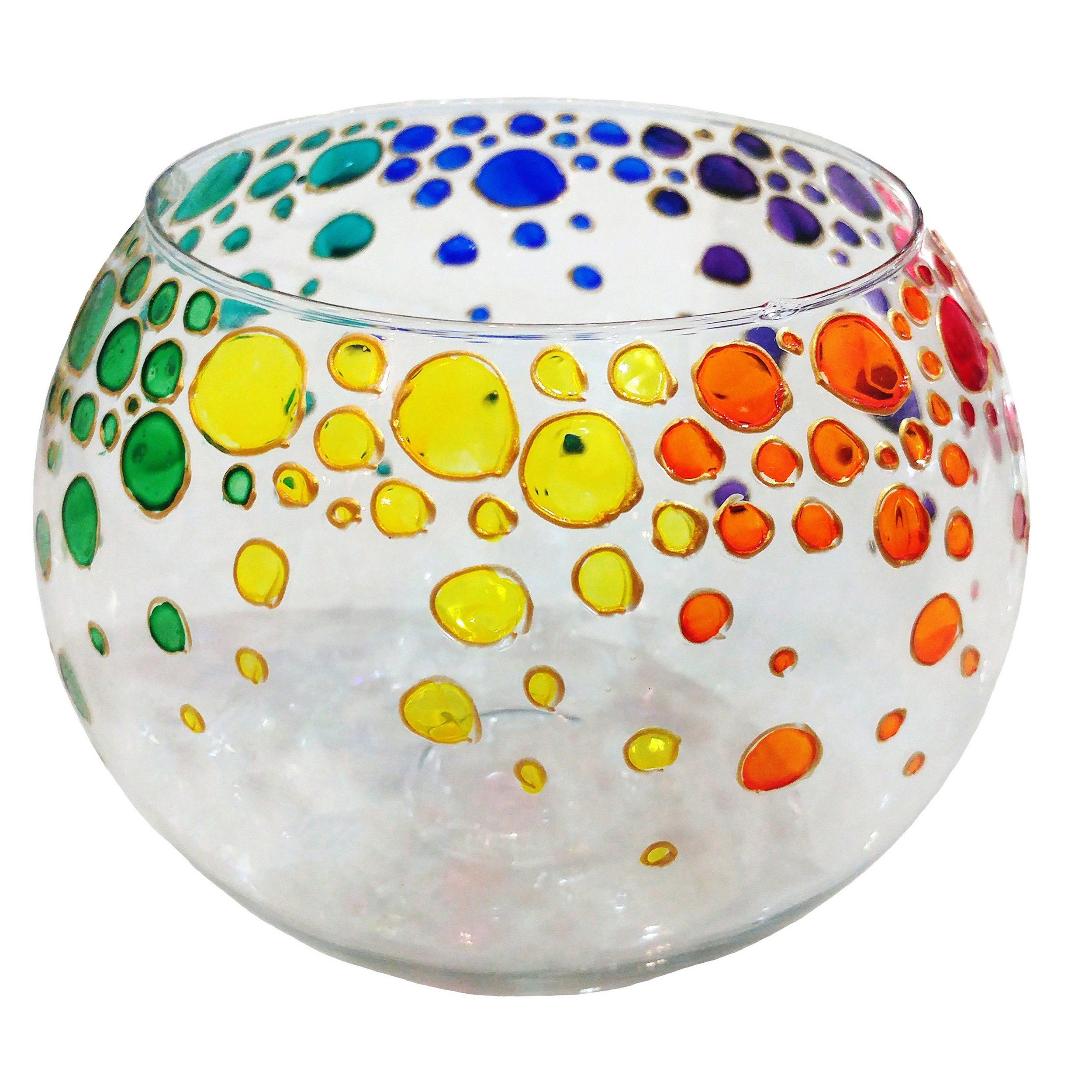 تنگ ماهی شیشه ای طرح دایره کد 01