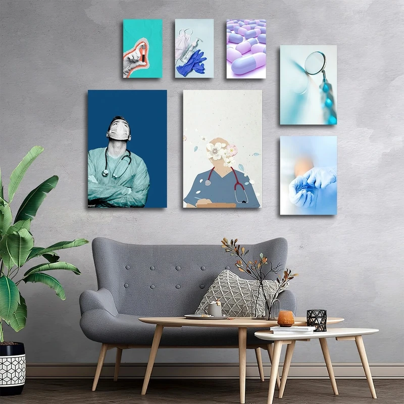 تابلو شاسی بکلیت طرح مطب پزشکی مدل SH-2743 مجموعه 7 عددی