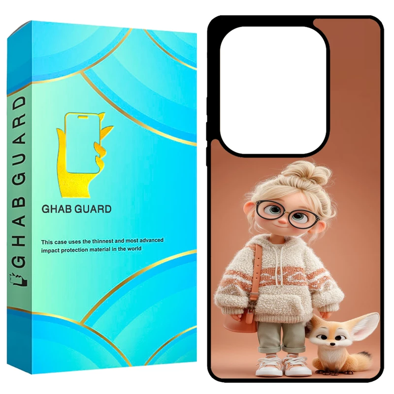 کاور قاب گارد طرح دختر و روباه مدل GCHPN13P مناسب برای گوشی موبایل شیائومی Redmi Note 13 Pro 4G / Poco M6 Pro 4G