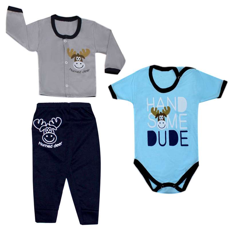 ست 3 تکه لباس نوزادی مدل GVZ-AB