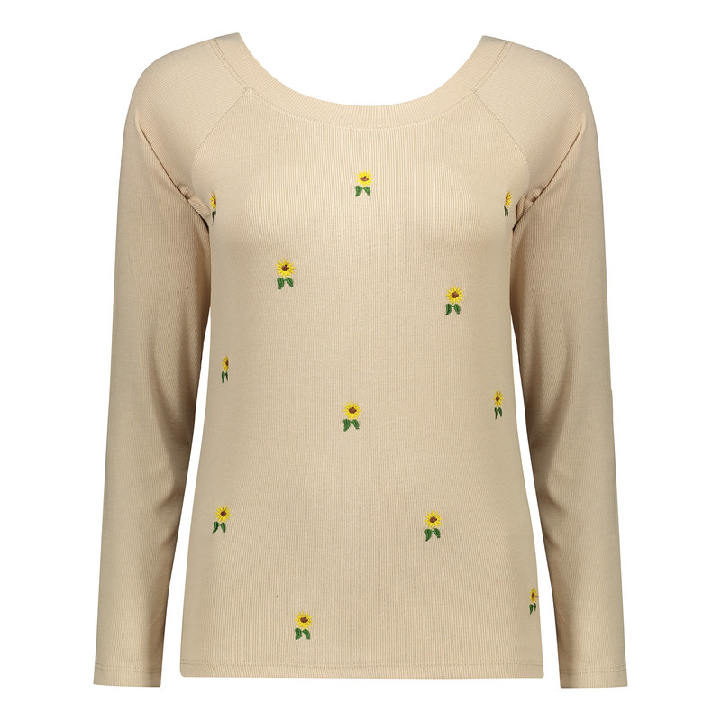 بلوز آستین بلند زنانه مدل گلدوزی گل کد 110302/1