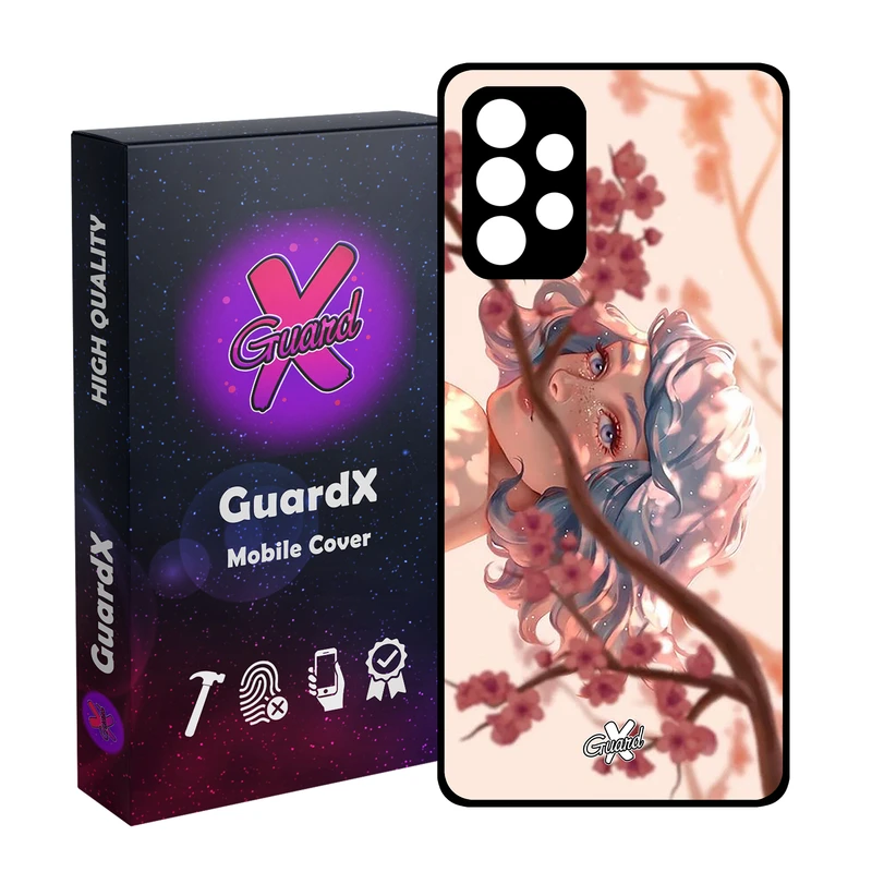 کاور گارد ایکس طرح Girl مدل Glass10007 مناسب برای گوشی موبایل سامسونگ Galaxy A32 4G