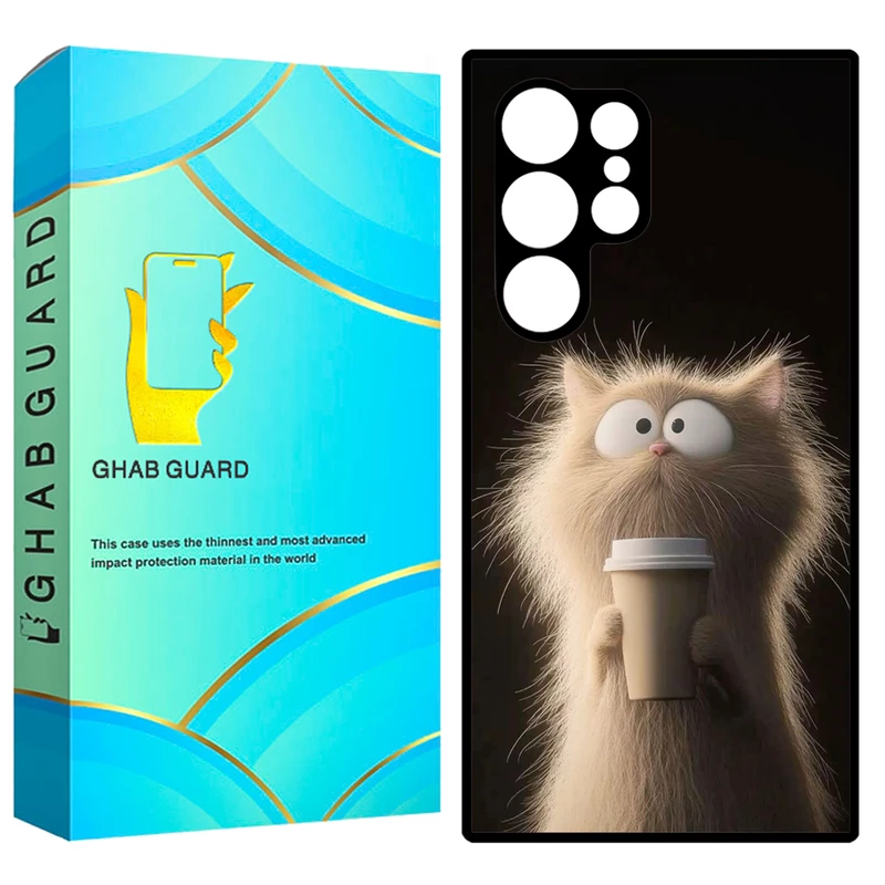 کاور قاب گارد طرح گربه مدل GCHPS23U مناسب برای گوشی موبایل سامسونگ Galaxy S23 Ultra 5G