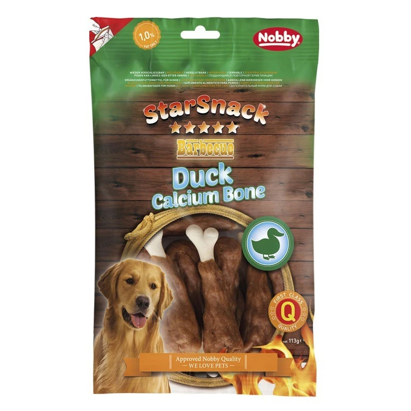 تشویقی سگ نوبی مدل ران مرغی طعم اردک وزن 113 گرم