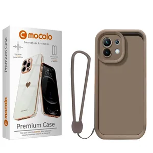 کاور موکولو مدل Silicone Puffer Apple Strap مناسب برای گوشی موبایل شیائومی Mi 11 Lite به همراه بند آویز