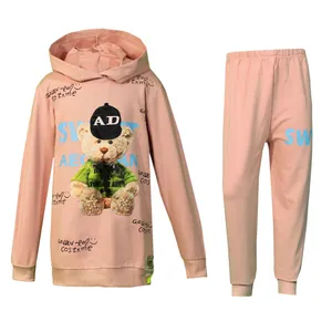 ست هودی و شلوار دخترانه مدل خرسی 26