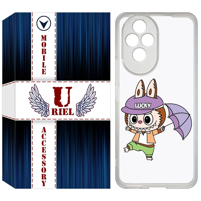 کاور یوریل مدل Clear کد 125 طرح لبوبو Labubu مناسب برای گوشی موبایل آنر 200