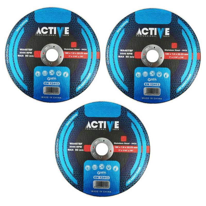 صفحه فرز استیل بر اکتیو تولز مدل 115X1 بسته 3 عددی