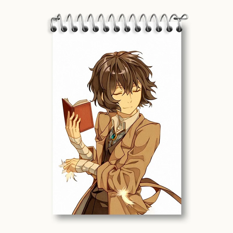 دفتر یادداشت 50 برگ خندالو مدل دازای انیمه سگ های ولگرد بانگو کد F2483