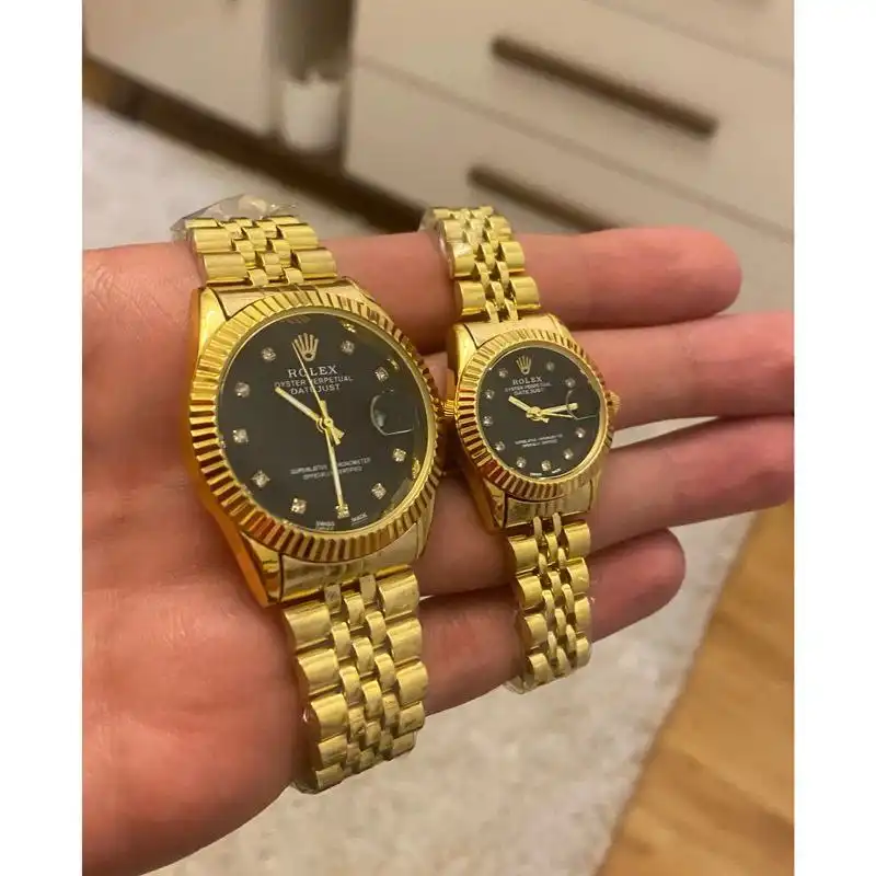 ست ساعت مچی عقربه ای زنانه و مردانه  مدل دیت جاستmt1