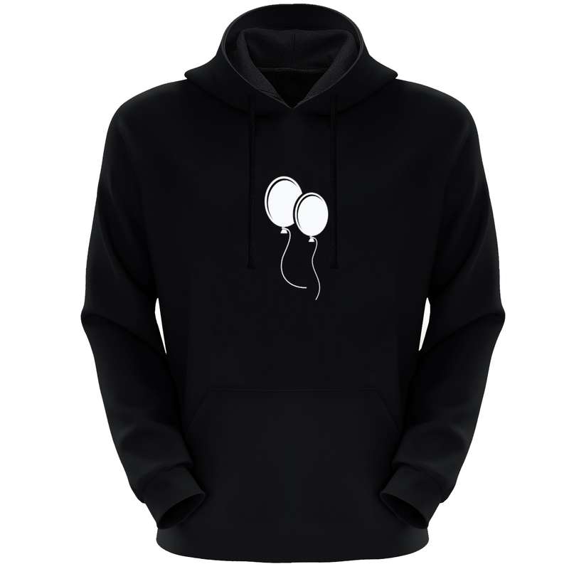 هودی زنانه مدل بادکنک F383 رنگ مشکی