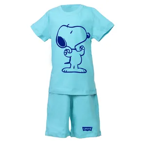 ست تی شرت و شلوارک پسرانه مدل اسنوپی کد snopy-b-3