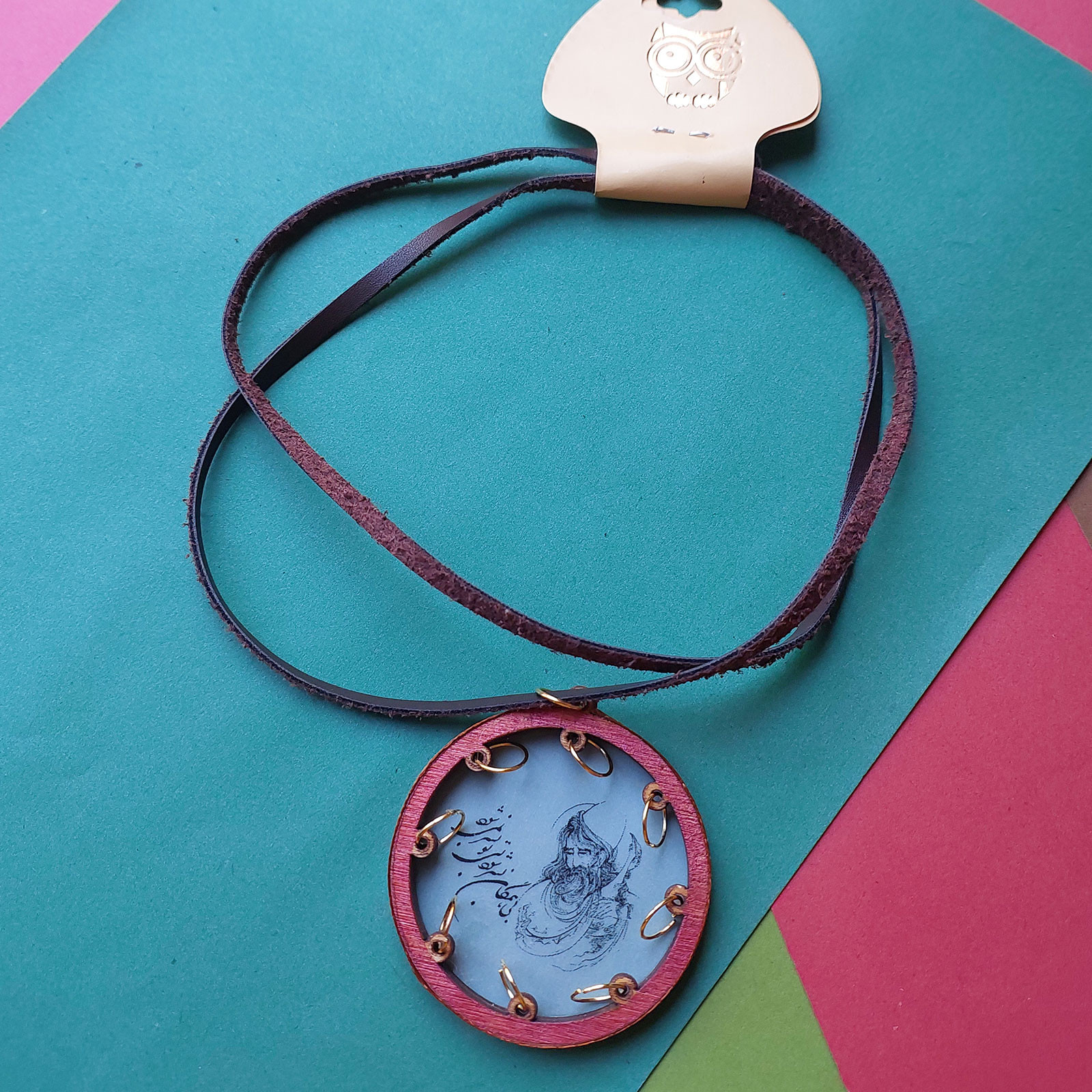 گردنبند زنانه مدل گره ای طرح ساز دف کد NC026