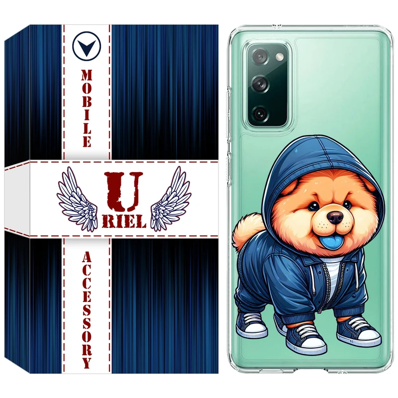 کاور یوریل مدل Clear کد 65 طرح سگ آبی مناسب برای گوشی موبایل سامسونگ Galaxy S20 FE