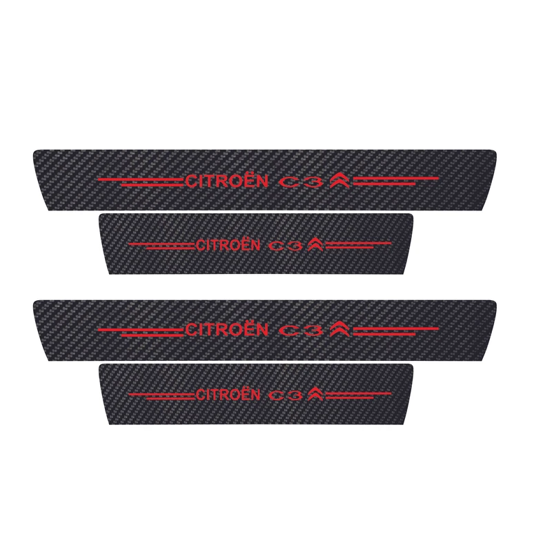 برچسب پارکابی خودرو سولگی مدل کربن کد J015 مناسب برای سیتروئن بسته 4 عددی