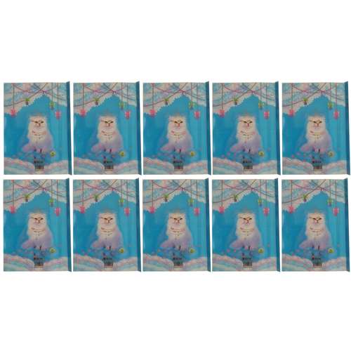 طلق و شیرازه طرح گربه پشمالو کد 0021 بسته 10 عددی