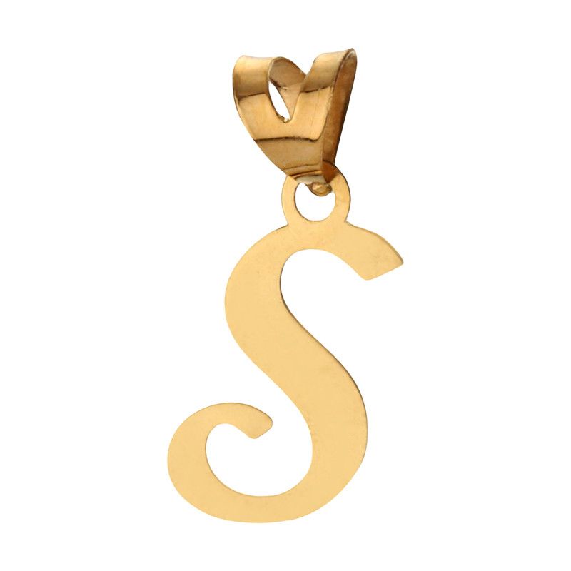 آویز گردنبند طلا 18 عیار زنانه مدل حرف S کد S2049 -  - 1