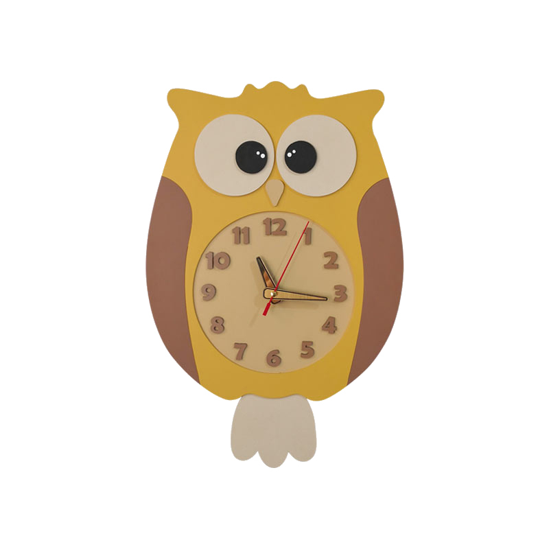 ساعت دیواری کودک طرح جغد مدل MC052-G