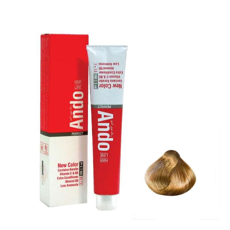 رنگ مو آندو شماره 9 حجم 100 میلی لیتر رنگ بلوند خیلی روشن