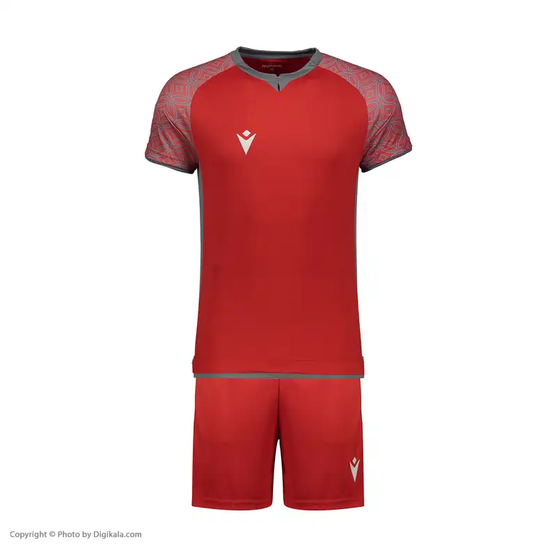 ست پیراهن و شوارک ورزشی مردانه  مدل آرمینیا فلامنت رنگ قرمز