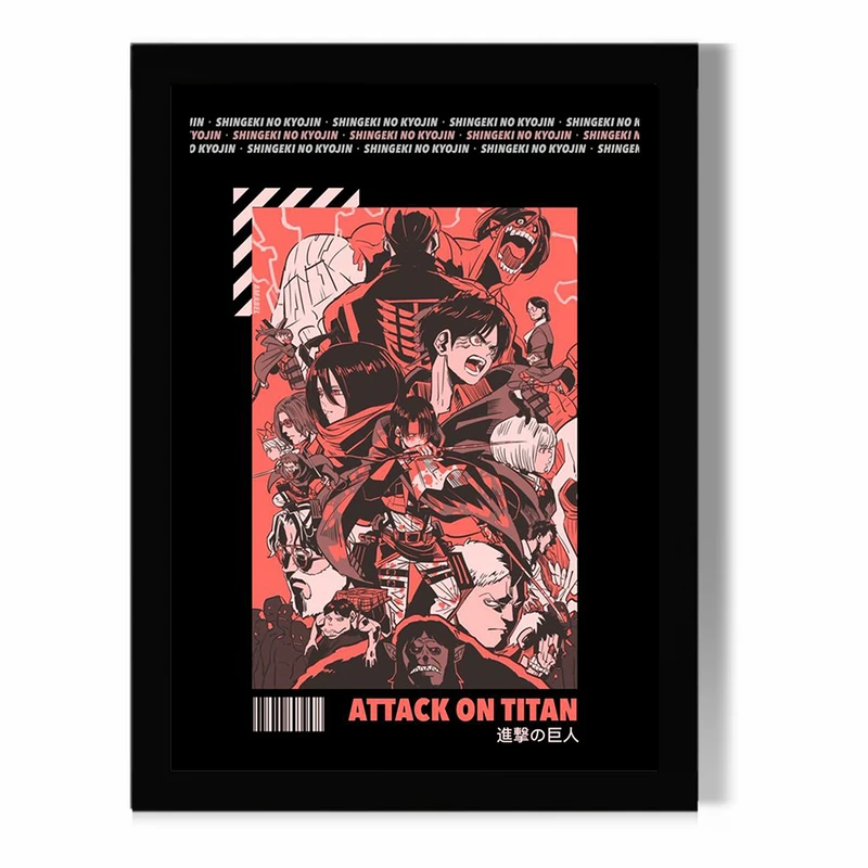 تابلو مدل دیواری طرح اتک آن تایتان | Attack on titan کد FD076