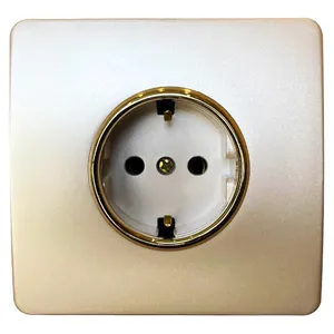 پریز برق ارت دار صنایع آسیا الکتریک مدل SAD-GOLD