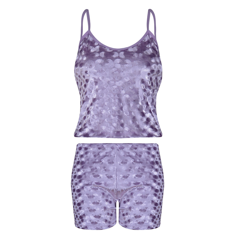 ست تاپ و شلوارک زنانه مدل مخمل