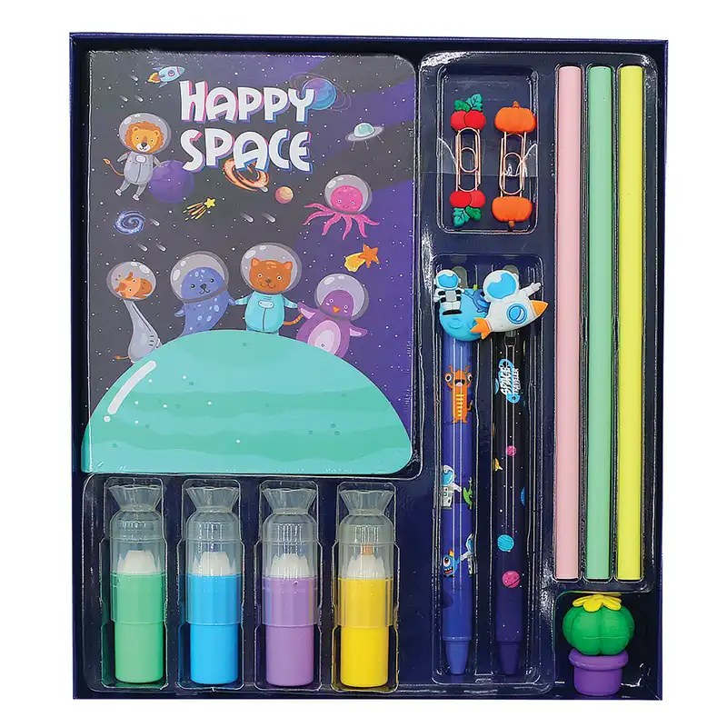 ست لوازم التحریر فندل طرح فضانورد مدل FB9230 مجموعه 15 عددی