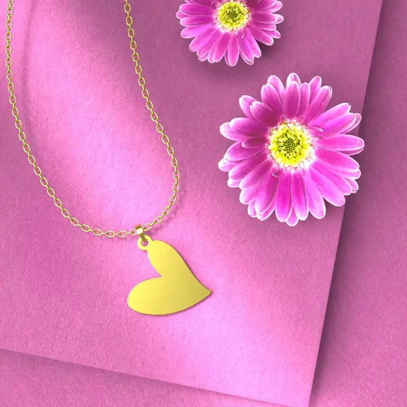 گردنبند طلا 18 عیار زنانه مدوپد مدل گل کد CA10862