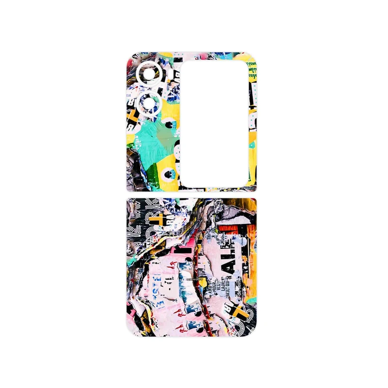 برچسب پوششی ماهوت مدل Collage of Teared Paper مناسب برای گوشی موبایل اپو Find N2 Flip