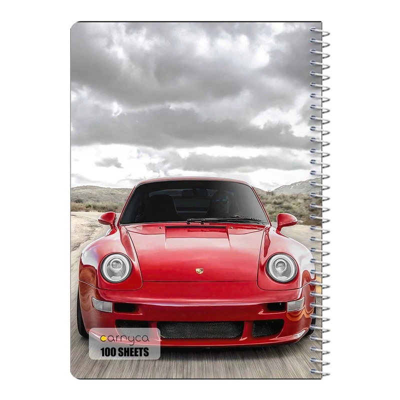 دفتر مشق 100 برگ سیمی کارنیکا طرح پورشه Porsche کد 38454