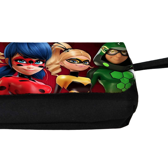 جامدادی مدل دوزیپ طرح دخترکفشدوزکی و پسر گربه ای کد NI68