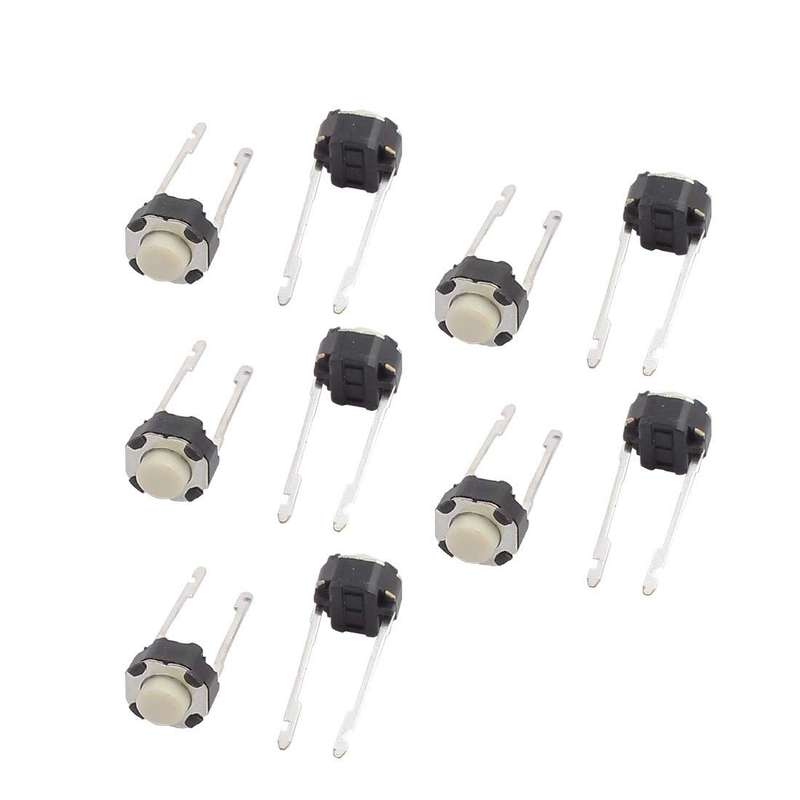 میکرو سوئیچ مدل Vertical-6×6×4.3-2P-Round بسته 10 عددی میکرو سوئیچ مدل Vertical-6×6×4.3-2P-Round بسته 10 عددی