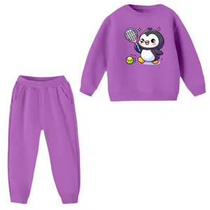 ست سویشرت و شلوار مدل پنگوئن کد ۶ رنگ بنفش