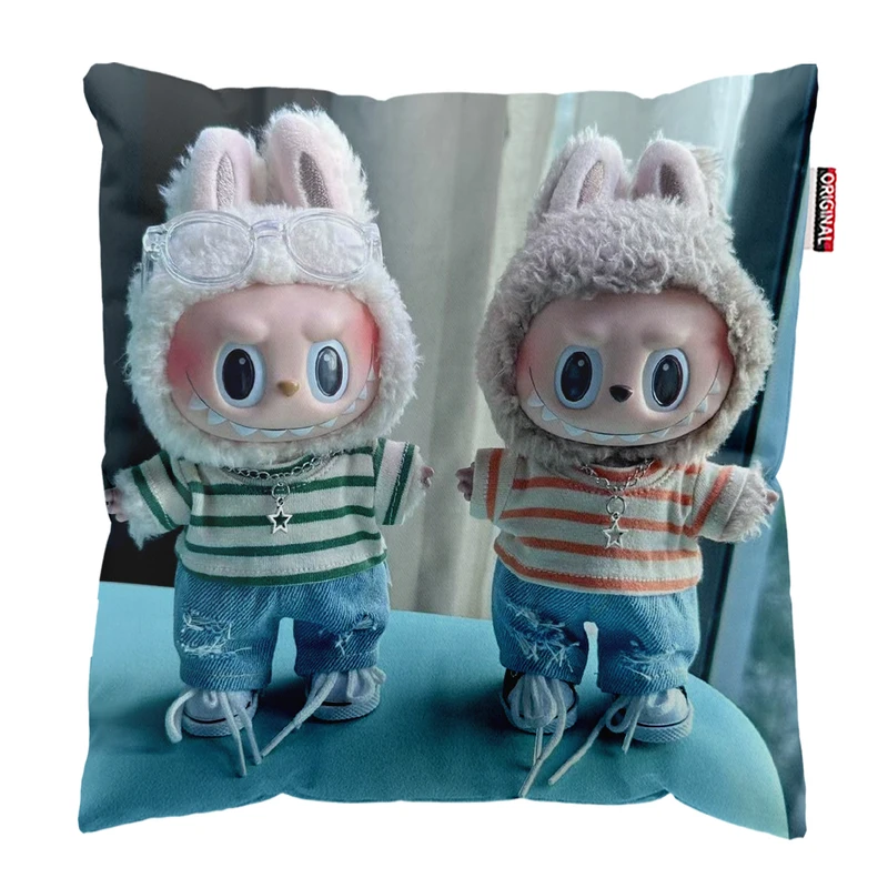 کوسن پاد آفرین مدل عروسک لبوبو کد PK301815 سایز 30*30 سانتی متر