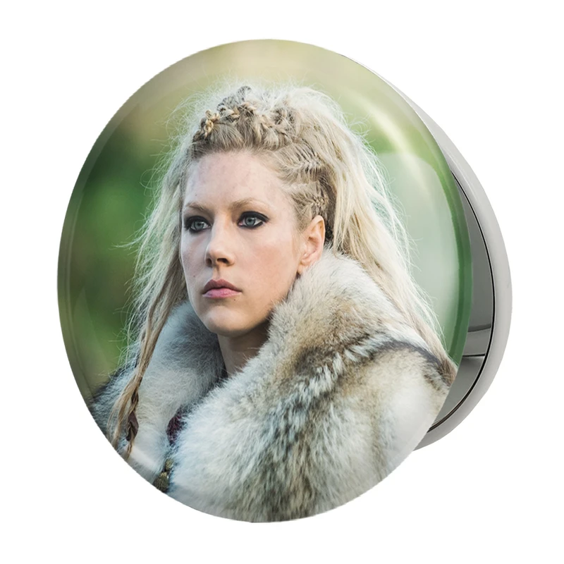 آینه جیبی خندالو طرح لاگرتا سریال وایکینگ ها Vikings مدل تاشو کد 29119
