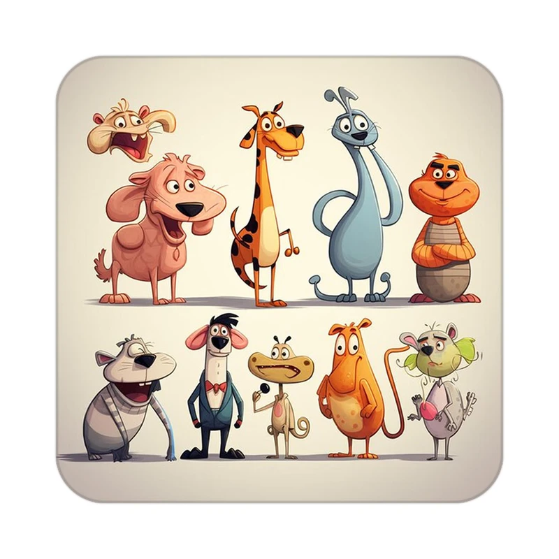 زیر لیوانی کاکتی طرح حیوانات کارتونی مدل mp27750