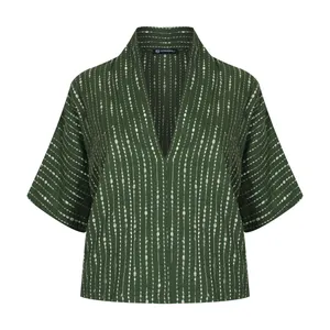 بلوز آستین سه ربع زنانه جی تی هوگرو مدل 705212