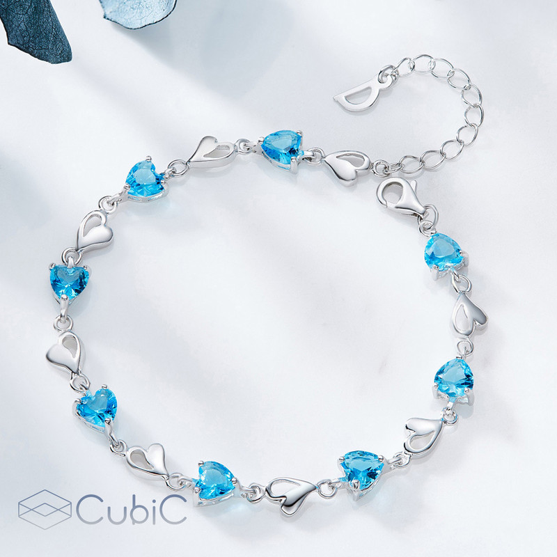 دستبند نقره زنانه کوبیک مدل QB-0302 دستبند نقره زنانه کوبیک مدل QB-0302