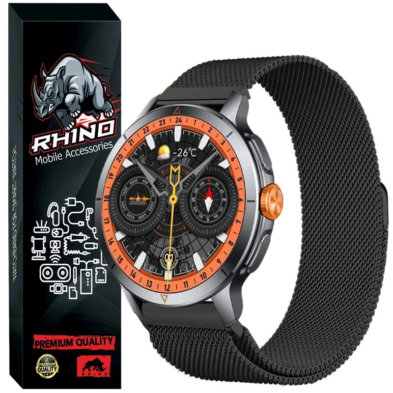 بند ساعت راینو مدل Milanese مناسب برای ساعت هوشمند گلوریمی GX RACE 22MM