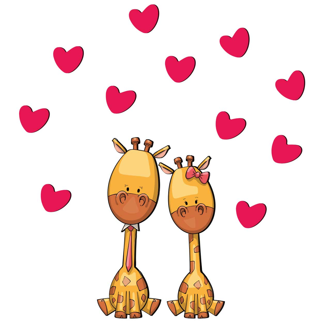 استیکر چوبی کودک باروچین مدل زرافه ها کد 6016 مجموعه 13 عددی