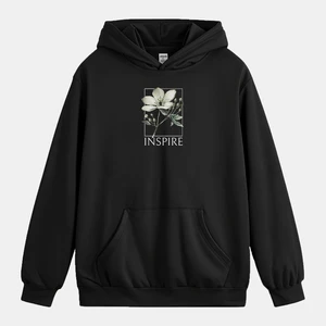 هودی زنانه باهرپوش شرق مدل انگیزشی گل الهام بخش z438