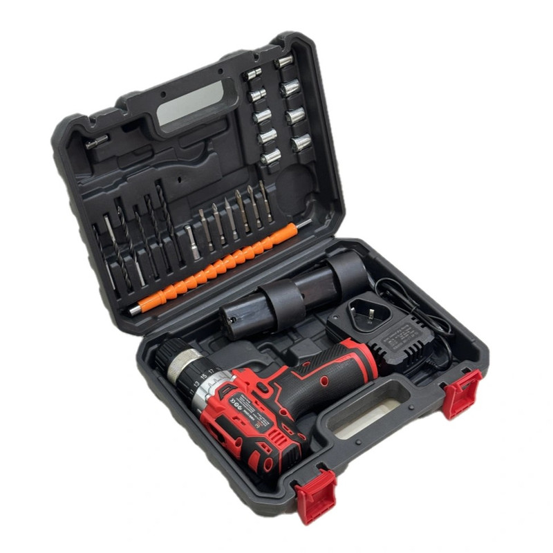 دریل پیچ گوشتی شارژی کریتور مدل DLRED18V مجموعه 30 عددی دریل پیچ گوشتی شارژی کریتور مدل DLRED18V مجموعه 30 عددی